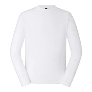 T-shirt Mens Classic maniche lunghe bianco / XS - personalizzabile con logo