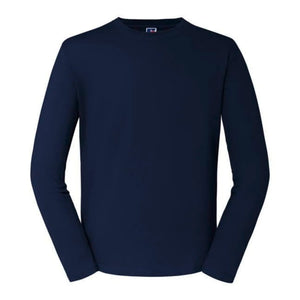 T-shirt Mens Classic maniche lunghe blu / XS - personalizzabile con logo