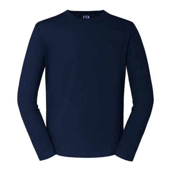 T-shirt Mens Classic maniche lunghe blu / XS - personalizzabile con logo