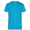 T-shirt Mens Heather azzurro / S - personalizzabile con logo
