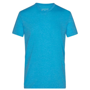T-shirt Mens Heather azzurro / S - personalizzabile con logo