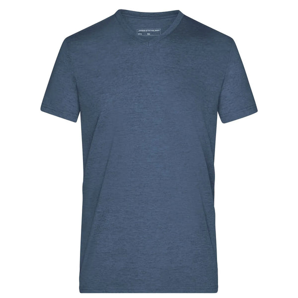 T-shirt Mens Heather blu / S - personalizzabile con logo