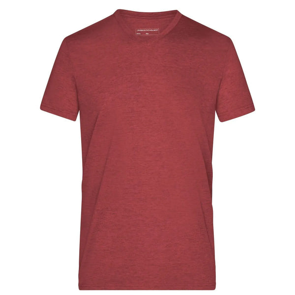T-shirt Mens Heather bordeaux / S - personalizzabile con logo