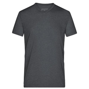 T-shirt Mens Heather nero / S - personalizzabile con logo