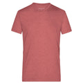 T-shirt Mens Heather rosso / S - personalizzabile con logo