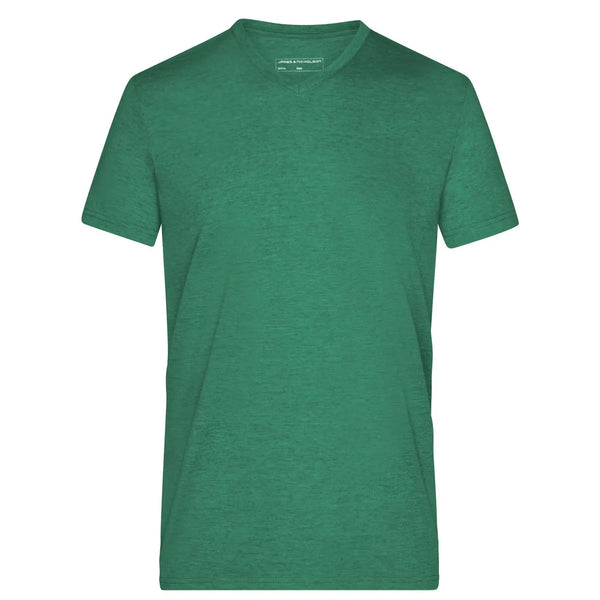 T-shirt Mens Heather verde / S - personalizzabile con logo