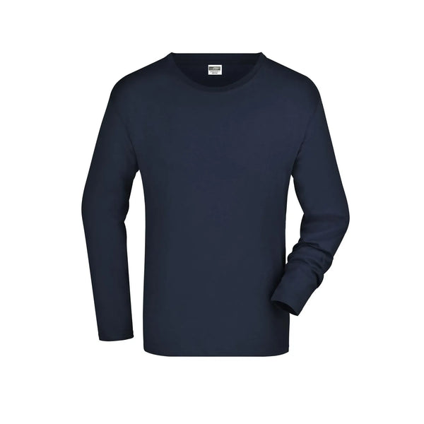 T-shirt Mens Long-sleeved Medium blu / S - personalizzabile con logo