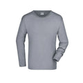 T-shirt Mens Long-sleeved Medium grigio / S - personalizzabile con logo
