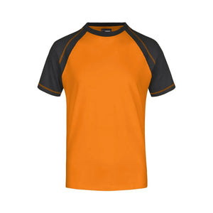 T-shirt Mens Raglan-t arancione / S - personalizzabile con logo