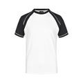 T-shirt Mens Raglan-t bianco / S - personalizzabile con logo