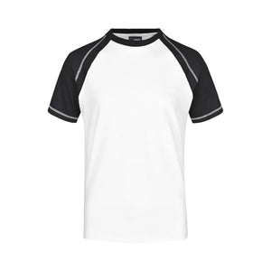 T-shirt Mens Raglan-t bianco / S - personalizzabile con logo