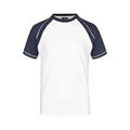 T-shirt Mens Raglan-t white/navy / S - personalizzabile con logo