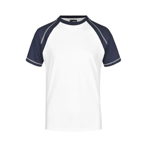 T-shirt Mens Raglan-t white/navy / S - personalizzabile con logo