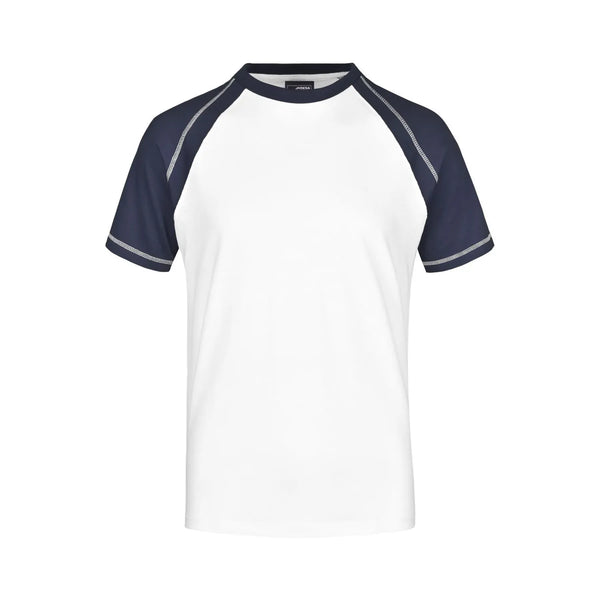 T-shirt Mens Raglan-t white/navy / S - personalizzabile con logo