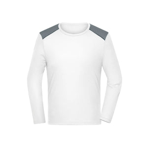 T-shirt Mens Running Shirt maniche lunghe Grs bianco / S - personalizzabile con logo