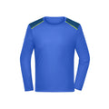 T-shirt Mens Running Shirt maniche lunghe Grs blu / S - personalizzabile con logo