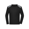 T-shirt Mens Running Shirt maniche lunghe Grs nero / S - personalizzabile con logo