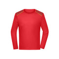 T-shirt Mens Running Shirt maniche lunghe Grs rosso / S - personalizzabile con logo