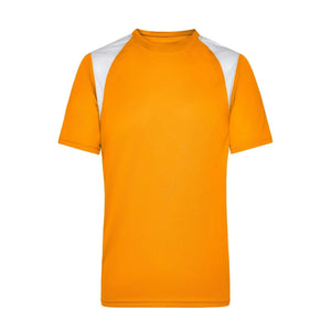 T-shirt Mens Running-t arancione / S - personalizzabile con logo