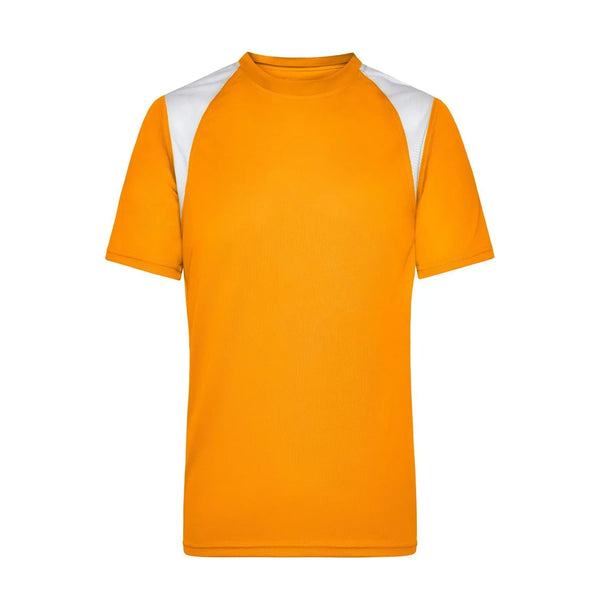 T-shirt Mens Running-t arancione / S - personalizzabile con logo