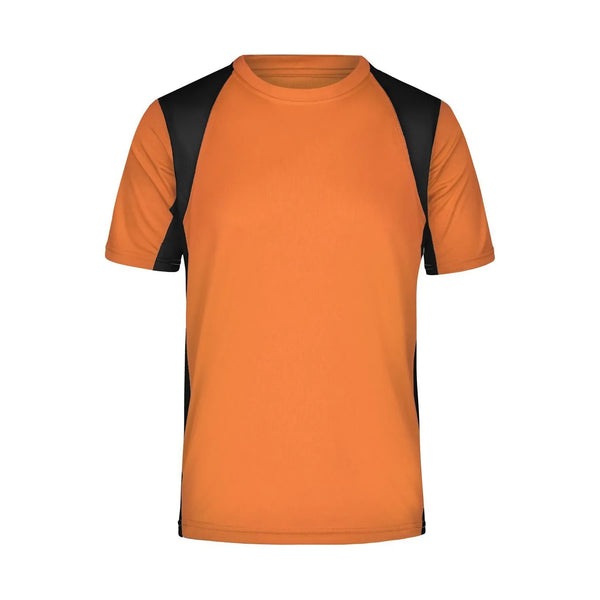 T-shirt Mens Running-t arancione / S - personalizzabile con logo