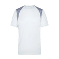 T-shirt Mens Running-t bianco / S - personalizzabile con logo