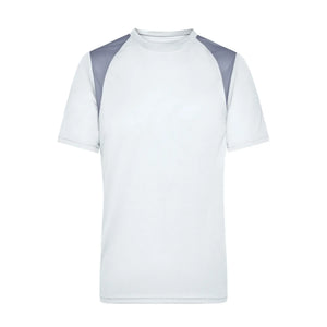 T-shirt Mens Running-t bianco / S - personalizzabile con logo