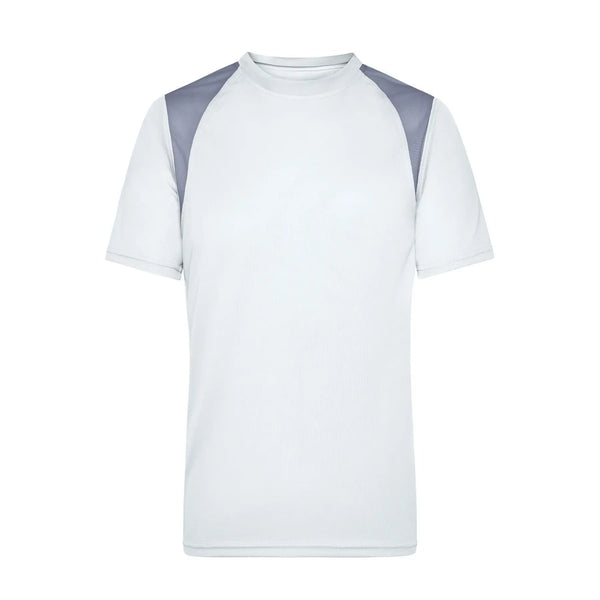 T-shirt Mens Running-t bianco / S - personalizzabile con logo