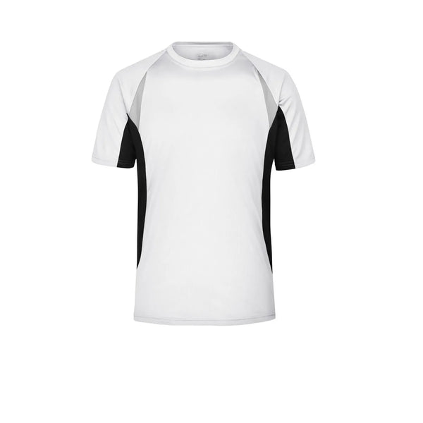 T-shirt Mens Running-t bianco / S - personalizzabile con logo