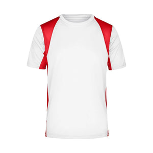 T-shirt Mens Running-t bianco / S - personalizzabile con logo