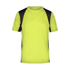 T-shirt Mens Running-t giallo / S - personalizzabile con logo