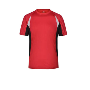 T-shirt Mens Running-t rosso / S - personalizzabile con logo