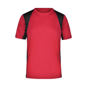 T-shirt Mens Running-t rosso / S - personalizzabile con logo
