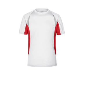 T-shirt Mens Running-t white/red / S - personalizzabile con logo