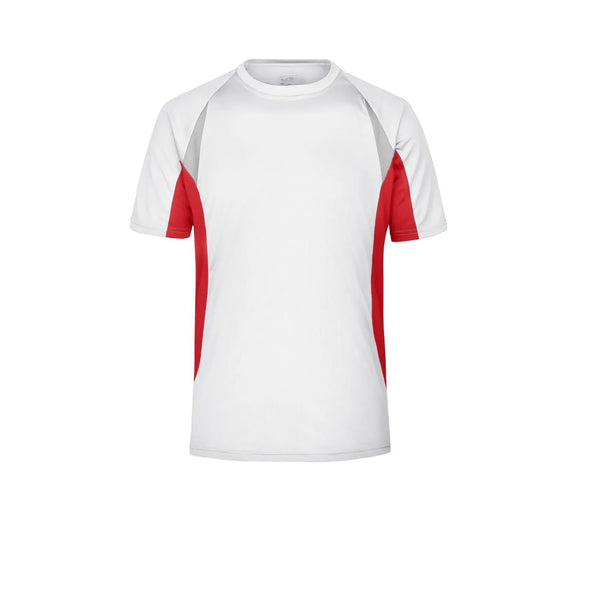 T-shirt Mens Running-t white/red / S - personalizzabile con logo