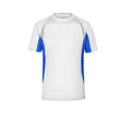 T-shirt Mens Running-t white/royal / S - personalizzabile con logo