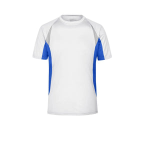 T-shirt Mens Running-t white/royal / S - personalizzabile con logo