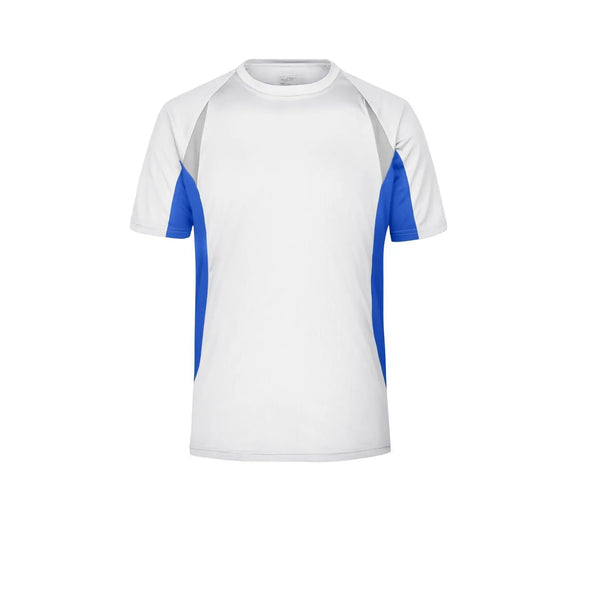 T-shirt Mens Running-t white/royal / S - personalizzabile con logo