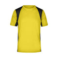 T-shirt Mens Running-t yellow/black / S - personalizzabile con logo