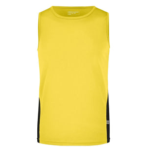 T-shirt Mens Running Tank giallo / S - personalizzabile con logo