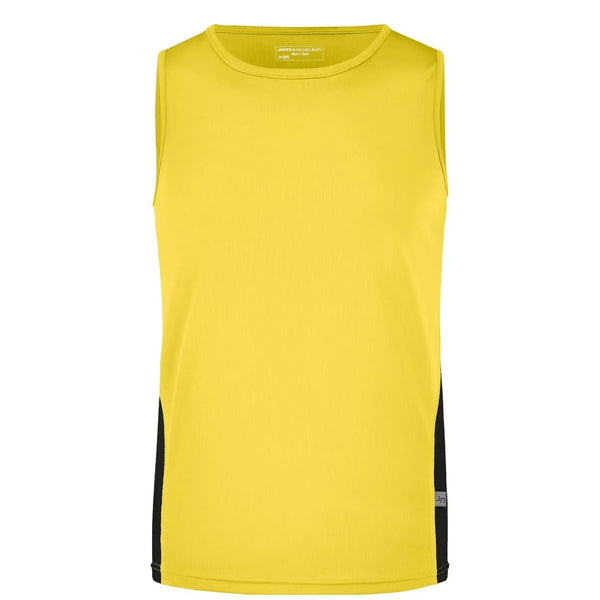 T-shirt Mens Running Tank giallo / S - personalizzabile con logo