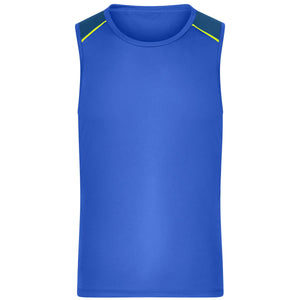 T-shirt Mens Running Tank Grs blu / S - personalizzabile con logo