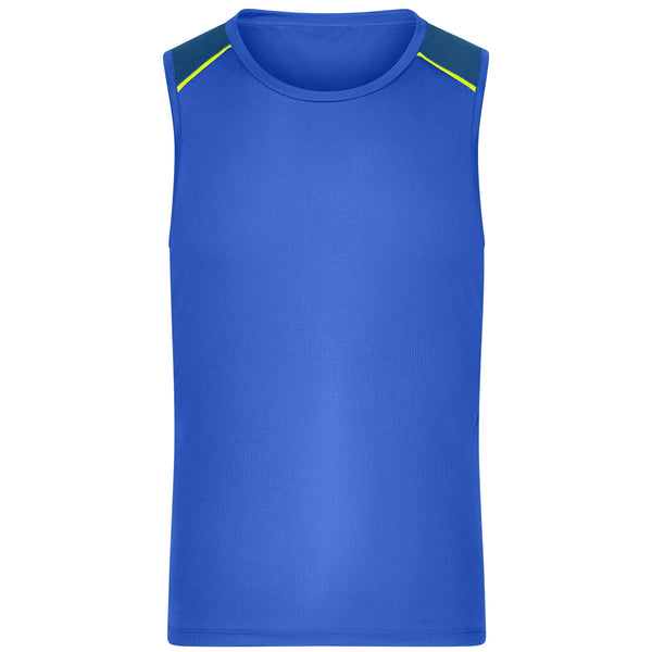 T-shirt Mens Running Tank Grs blu / S - personalizzabile con logo