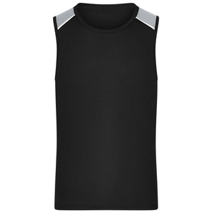 T-shirt Mens Running Tank Grs nero / S - personalizzabile con logo