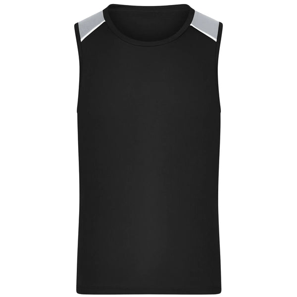 T-shirt Mens Running Tank Grs nero / S - personalizzabile con logo