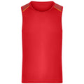 T-shirt Mens Running Tank Grs rosso / S - personalizzabile con logo