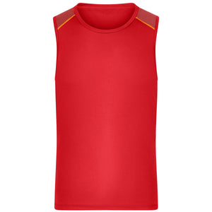 T-shirt Mens Running Tank Grs rosso / S - personalizzabile con logo