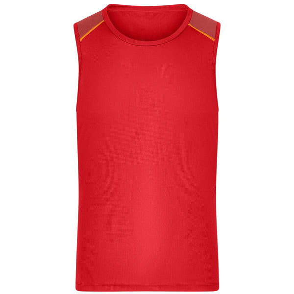 T-shirt Mens Running Tank Grs rosso / S - personalizzabile con logo
