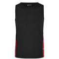 T-shirt Mens Running Tank nero / S - personalizzabile con logo