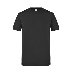 T-shirt Mens Slim Fit-t nero / S - personalizzabile con logo